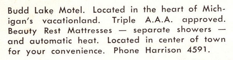 Budd Lake Motel - Vintage Postcard (newer photo)